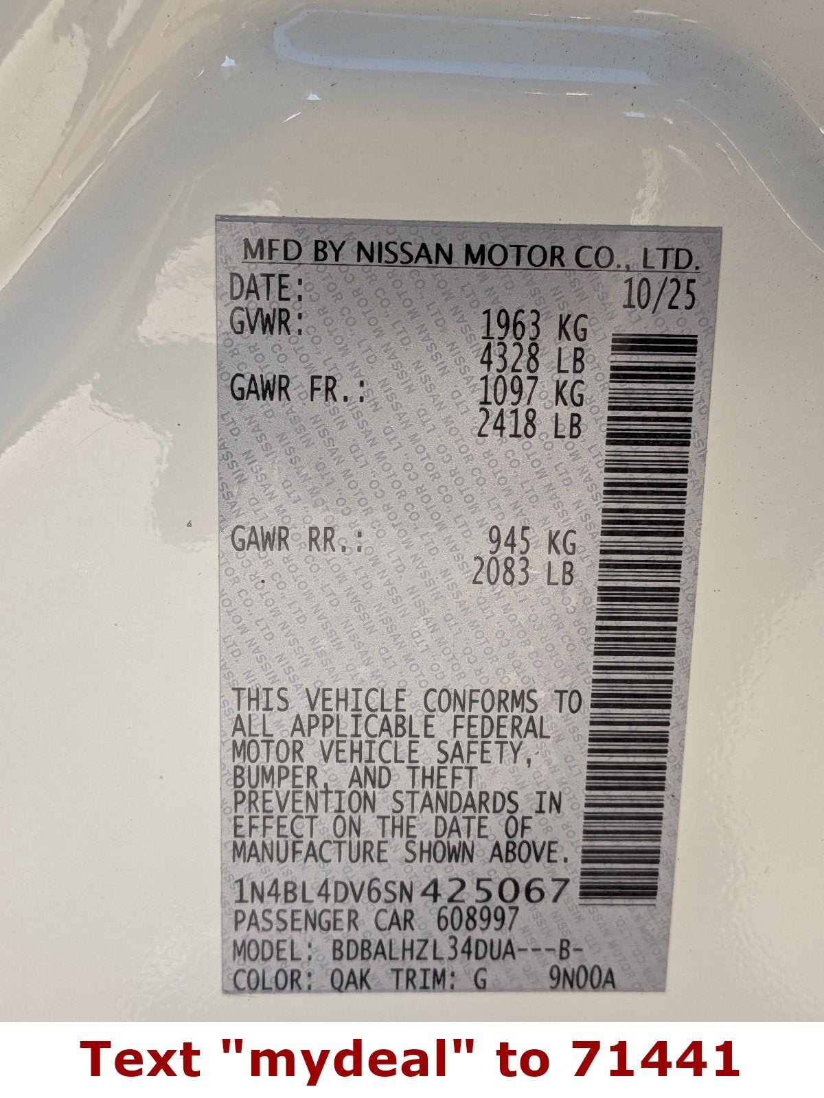 2025 Nissan Altima SV