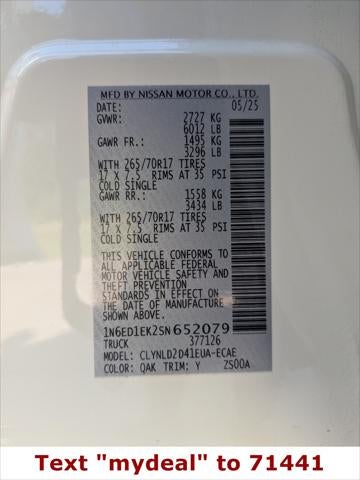 2025 Nissan Frontier PRO-4X